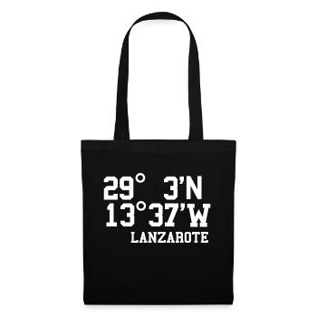 Lanzarote Kanaren Kanarische Inseln Urlaub - Stoffbeutel - Schwarz - Vorne