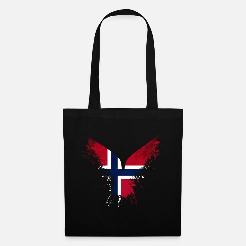 Norwegen Flagge - Stoffbeutel - Schwarz