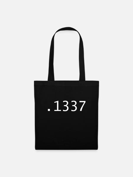 1337 - Leet - Stoffbeutel - Schwarz