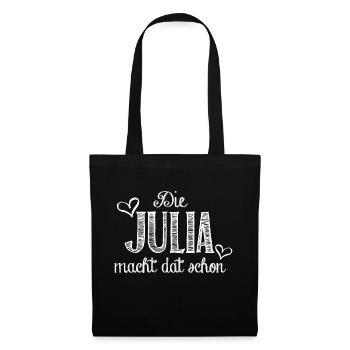 Julia - Stoffbeutel - Schwarz - Vorne