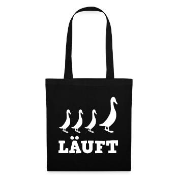 Laufente Laufentenzüchter Laufentenstall Enten - Stoffbeutel - Schwarz - Vorne