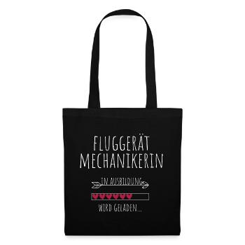 Fluggerätmechanikerin in Ausbildung Geschenk - Stoffbeutel - Schwarz - Vorne