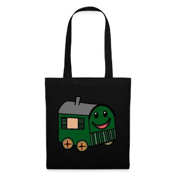 Happy Bauwagen Hut House Garden House Nature - Sac en tissu - noir - Devant