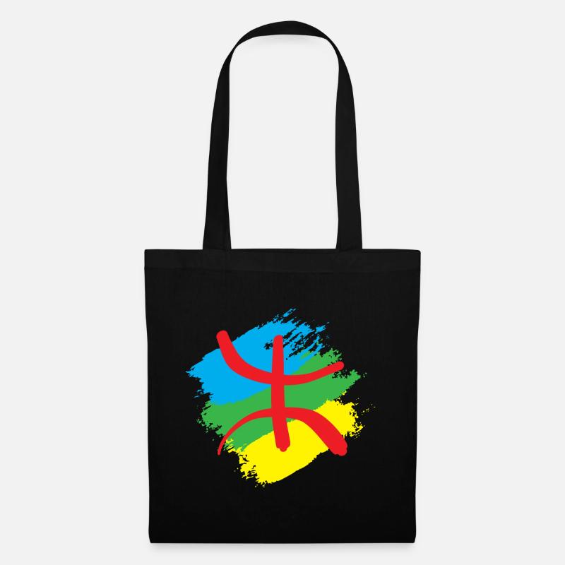 Stylized Amazigh flag - Tote Bag - black