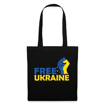 Free Ukraine - Stoffbeutel - Schwarz - Vorne