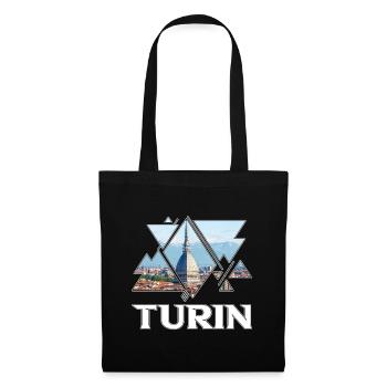 Turin Turin Turin Italie Ville Skyline Accueil Amour - Sac en tissu - noir - Devant