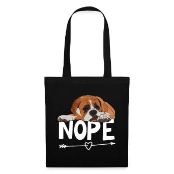 Boxer Dog Nope - Sac en tissu - noir - Devant