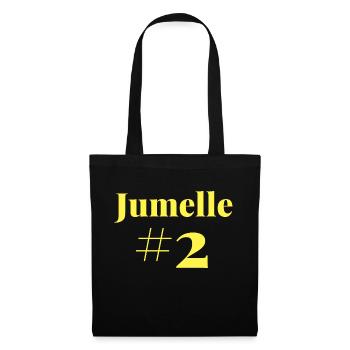 Jumelle Numéro 2 - Sac en tissu - noir - Devant