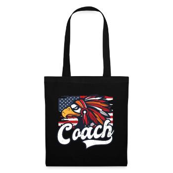 American Flag Coach 4th of July Native Eagle - Tote Bag - black - Front