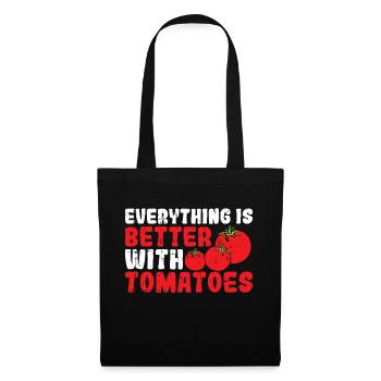 Tomate - Stoffbeutel - Schwarz - Vorne