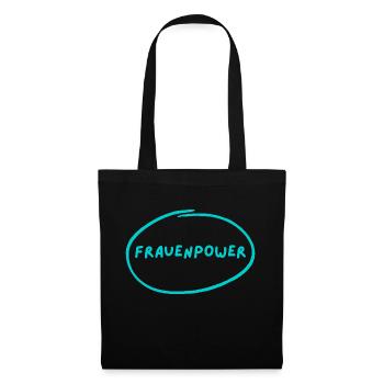 Frauenpower - Heldin des Tages - Stoffbeutel - Schwarz - Vorne