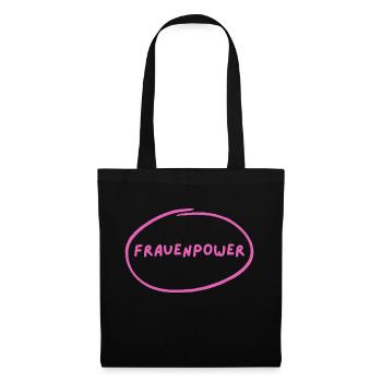 Frauenpower - Heldin des Tages - Stoffbeutel - Schwarz - Vorne