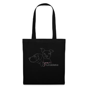 jowi hundeliebe - logo in graurosa - Stoffbeutel - Schwarz - Vorne