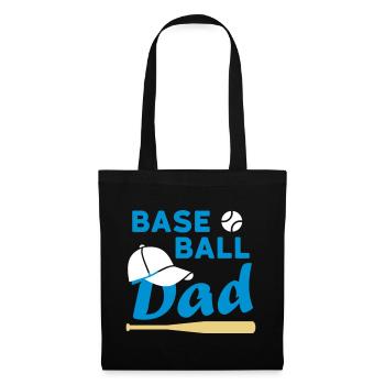 Papa de baseball (balle de jeu, casquette de baseball, baseball sc - Sac en tissu - noir - Devant