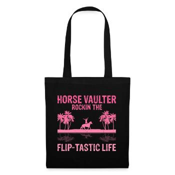 Vaulting Acrobatics Design and Equestrian Horse - Tote Bag - black - Front