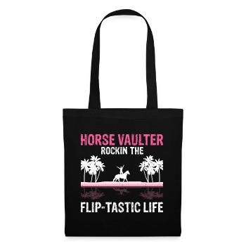 Voltigieren Design und Voltigieren Pferde Designs - Stoffbeutel - Schwarz - Vorne