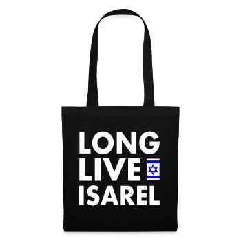 Long live israel - Sac en tissu - noir - Devant