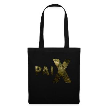 Paix Camouflage Militaire X Grande Lettre - Sac en tissu - noir - Devant