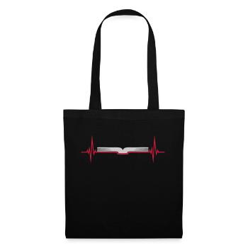 Puls Pages Lire le livre - Sac en tissu - noir - Devant