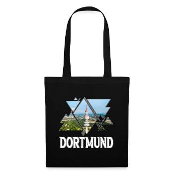 Dortmund Deutschland Stadt Skyline Heimat Liebe - Stoffbeutel - Schwarz - Vorne