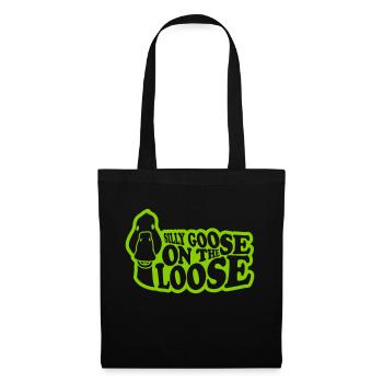 goose on the loose - Stoffbeutel - Schwarz - Vorne