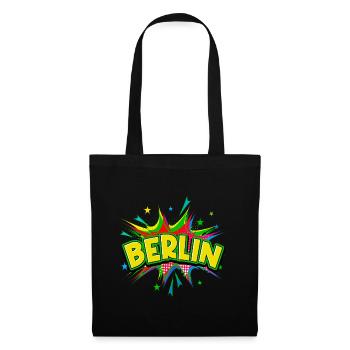 Berlin Germany City Pop Art Comic Art - Tote Bag - black - Front