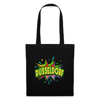Dusseldorf Germany City Pop Art Comic Art - Tote Bag - black - Front