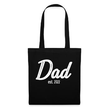 DAD est. 2022 Geschenk Papa werdender Vater 2022 - Stoffbeutel - Schwarz - Vorne
