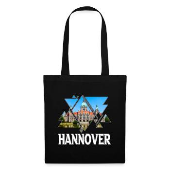 Hanovre Allemagne Ville Skyline Home Love - Sac en tissu - noir - Devant