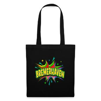 Bremerhaven Germany City Pop Art Comic Art - Tote Bag - black - Front