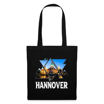 Hanovre Allemagne Ville Skyline Home Love - Sac en tissu - noir - Devant