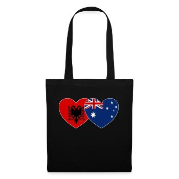 Albania Australia Flag Heart - Tote Bag - black - Front
