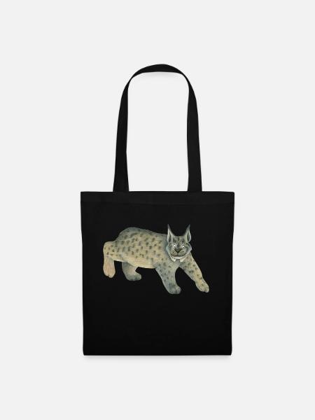luchs - Stoffbeutel - Schwarz