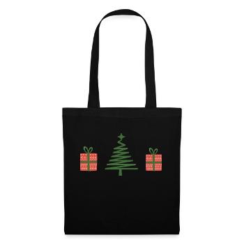 Weihnachten Weihnachtsbaum - Stoffbeutel - Schwarz - Vorne