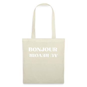 Bonjour au revoir humour - Sac en tissu - nature - Devant