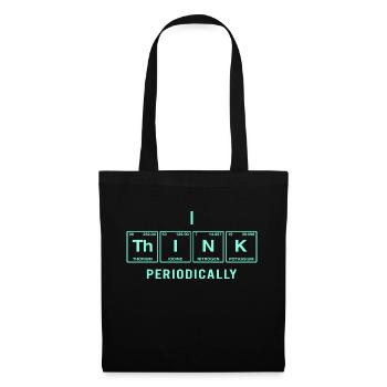 I THINK (periodically) - Funny sayings - Tote Bag - black - Front