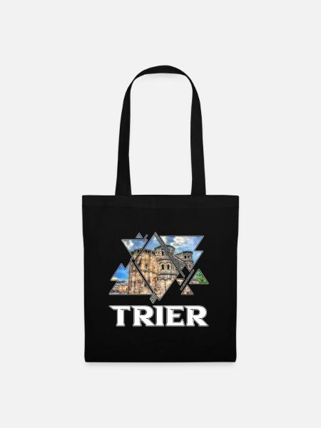 Trier Deutschland Stadt Skyline Porta Nigra - Stoffbeutel - Schwarz