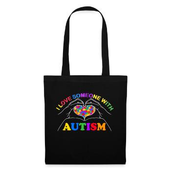 I love someone with autism awareness month - Tote Bag - black - Front