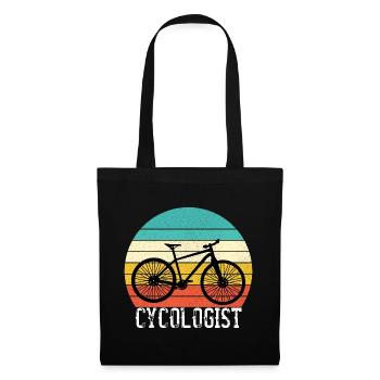 Cycologue Funny Vintage Cycliste - Sac en tissu - noir - Devant