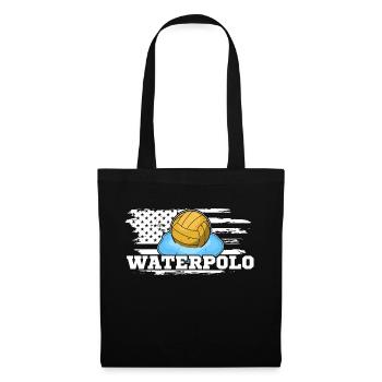 Wassersport Wasserballer Wasserball Team Spruch - Stoffbeutel - Schwarz - Vorne