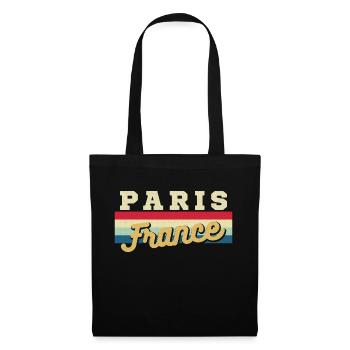 Île-de-France Franzose Paris Frankreich - Stoffbeutel - Schwarz - Vorne