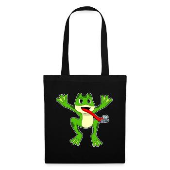Frosch Fliege - Stoffbeutel - Schwarz - Vorne