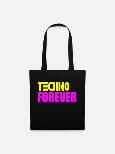 Techno für immer - Stoffbeutel - Schwarz