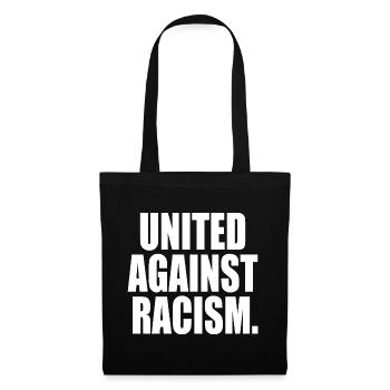 United against racism - Tote Bag - black - Front