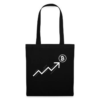 Trading de crypto-monnaies Bitcoin - Sac en tissu - noir - Devant