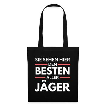 Sie sehen hier den Besten aller Jäger - Stoffbeutel - Schwarz - Vorne