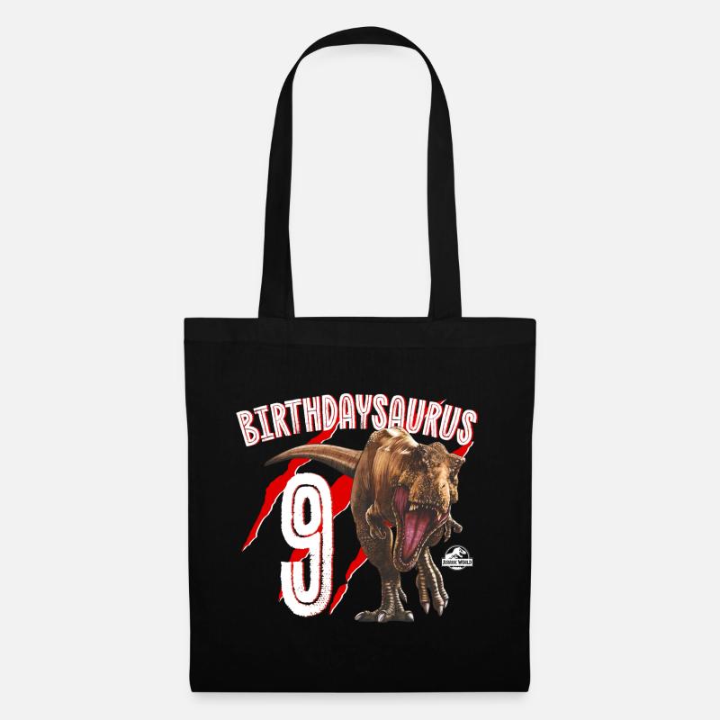 Jurassic World Geburtstag Design Birthdaysaurus 9 - Stoffbeutel - Schwarz