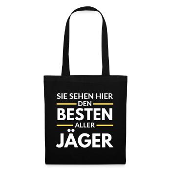 Sie sehen hier den Besten aller Jäger - Stoffbeutel - Schwarz - Vorne