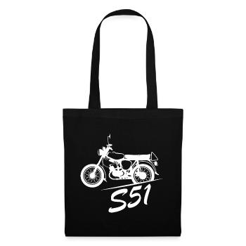 simson s51 Symbol Nostalgie DDR Moped Freunde - Stoffbeutel - Schwarz - Vorne