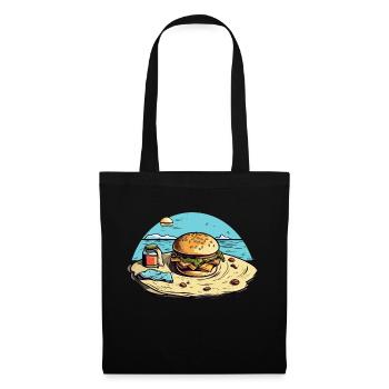 Hamburger at beach n°1 - Tote Bag - black - Front